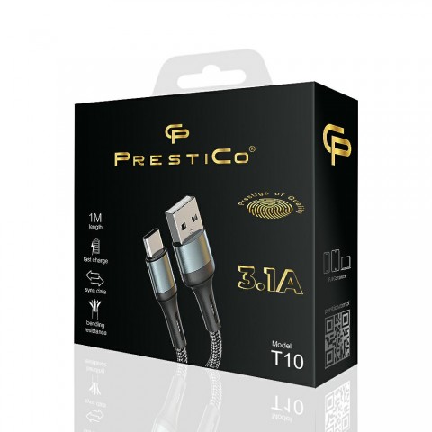 KABEL USB C.PRESTICO T10 3,1A